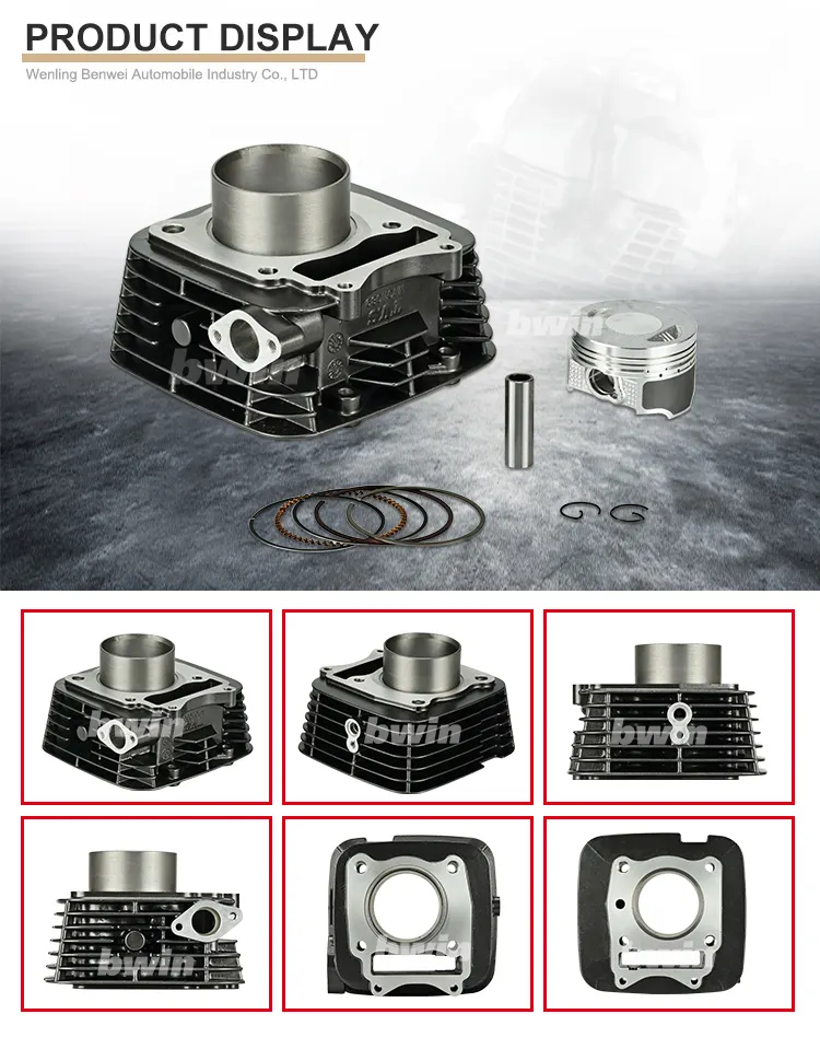 BAJAJ TVS 180 62.5mm kualitas OEM rakitan mesin kinerja tinggi cincin piston aluminium kit silinder sepeda motor untuk BAJAJ