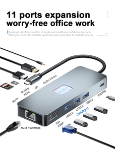 6 porte usb c hub 4K 60hz HD ethernet RJ45 1000Mbps PD 100W display docking station 6 in 1 tipo c hub - Product Image 2