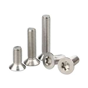 Paslanmaz çelik SS 2205 2507 A286 904L flaflaaltı-lober Torx düz havşa CSK kafa makine vida DIN963 ISO14581 - Product Image 3