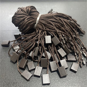 Custom Color Plastic Square Blank <strong>Hang</strong> Tag <strong>String</strong> 1000pcs One Bag Hangtag <strong>String</strong> <strong>Loop</strong> - Product Image 1