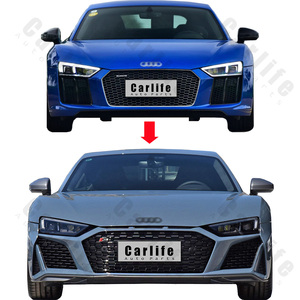 ชุดแต่งรอบคันที่เหมาะสมสําหรับ Audi R8 2016-2018 ดัดแปลงเป็นรุ่น R8 ปี 2021 มีกระจังหน้ากันชน - Product Image 6