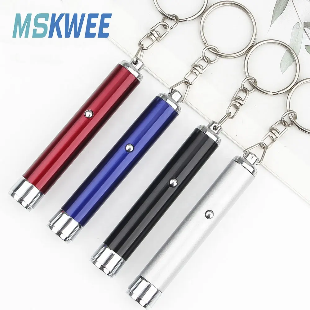 Wholesale Custom LOGO Pattern Keychain Promotional Gifts Mini Flashlight Shape LED Projector Keyring