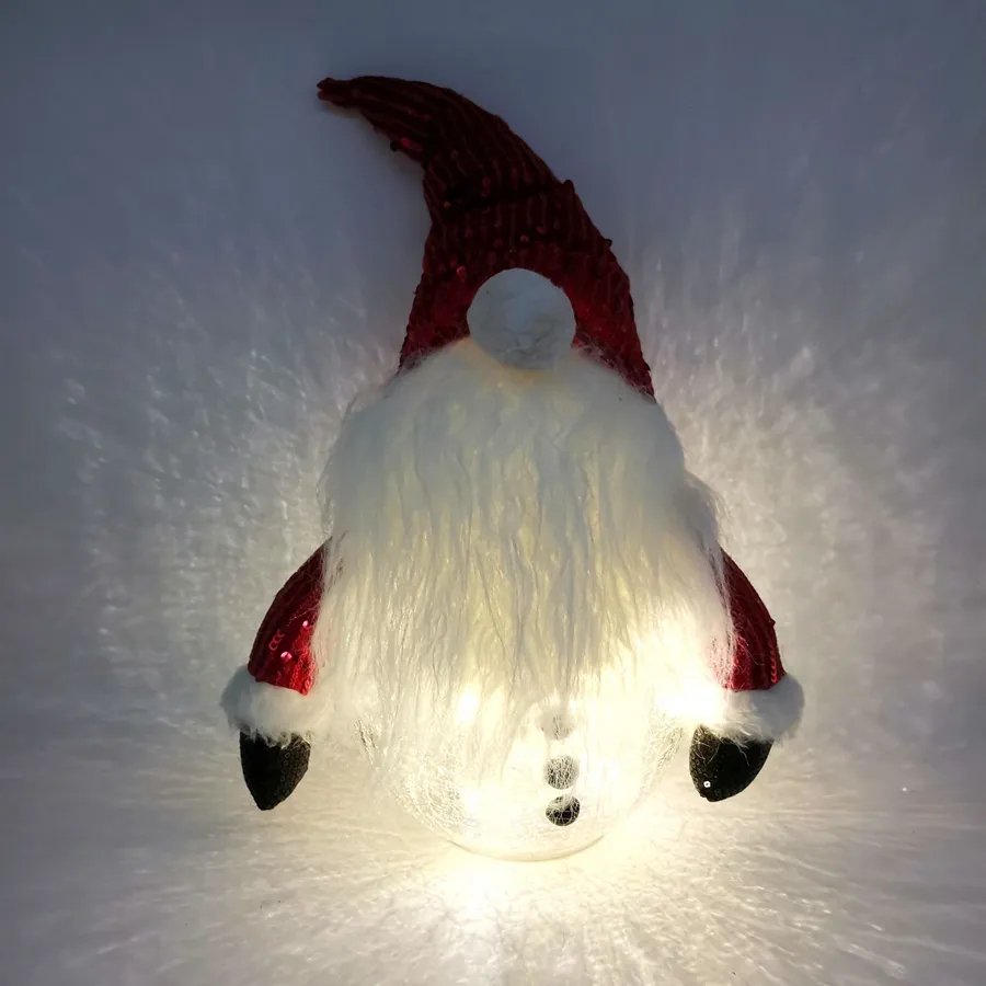 Boneka Natal Tanpa Wajah Baru GNOME Mewah dengan Lampu Led Hadiah Natal Persediaan Dekorasi Kurcaci Elf GNOME