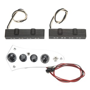 Juego de pastillas de 4 cuerdas, pastilla silenciosa con placa de Control de graves con cable, accesorios para instrumentos musicales