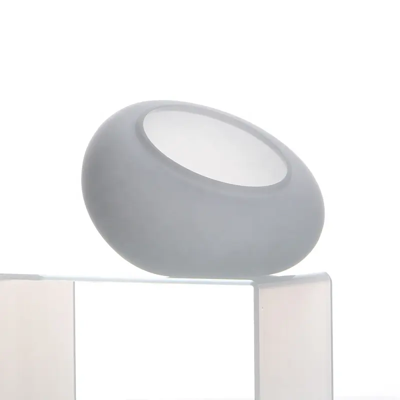 Kap lampu batu kaca tidak beraturan, kap lampu bentuk telur angsa buram putih