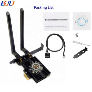 5374Mbps Wifi adaptörü PCI-E X1 kablosuz ağ kartı AX210 2.4G 5.8G 6G axax MU-MIMO BT5.3 WIFI6E soğutucu ve RGB Fan - Product Image 6