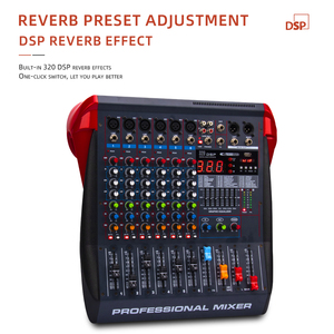 Mezclador de Audio USB profesional de 8 canales, puesta en escena en casa, tarjeta de sonido estéreo, interfaz de grabación en vivo para uso en estudio