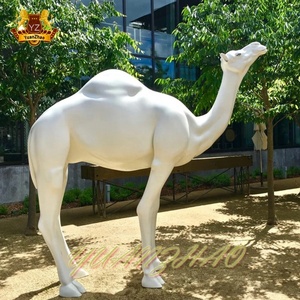 カスタマイズされた樹脂動物像等身大グラスファイバーラクダ像販売