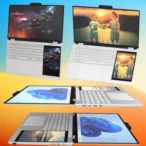 Portátiles de doble pantalla Notebook PC Computadora Notebooks Netbook 15,6/7 pulgadas 16GB RAM 1TB SSD