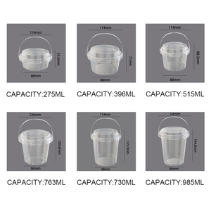 Özel baskılı Logo plastik ile yüksek/düz kapak fincan destek ücretsiz örnekleri 9oz 14oz 18oz 24oz 26oz 34oz temizle meyve kova bardak
