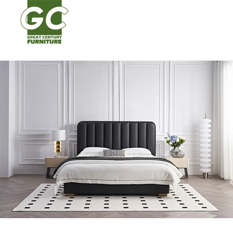 Fabricant GC ensemble de lits en bois massif meubles de chambre à coucher king size design moderne photos lits en bois cadre queen