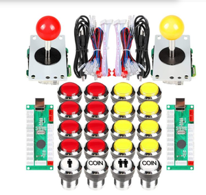 2 Player <strong>Arcade</strong> Joystick LED Chrome Push Buttons for PC MAME <strong>Raspberry</strong> <strong>Pi</strong> Video Games <strong>Arcade</strong> Cabinet Parts - Product Image 2