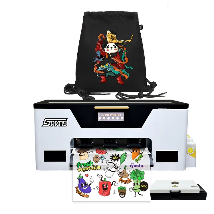 Cheapest price small desktop A3 pet film printer t-shirt printing machine xp600 A3 dtf Printer for all fabrics