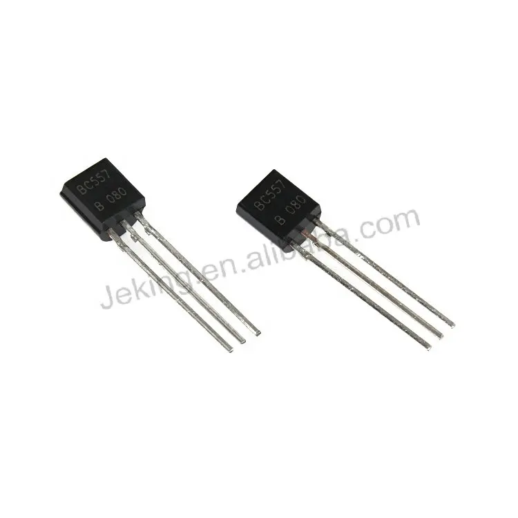 Jeking IC Chip Transistor de junção bipolar BJT TO-92 45V 100mA PNP BC557B