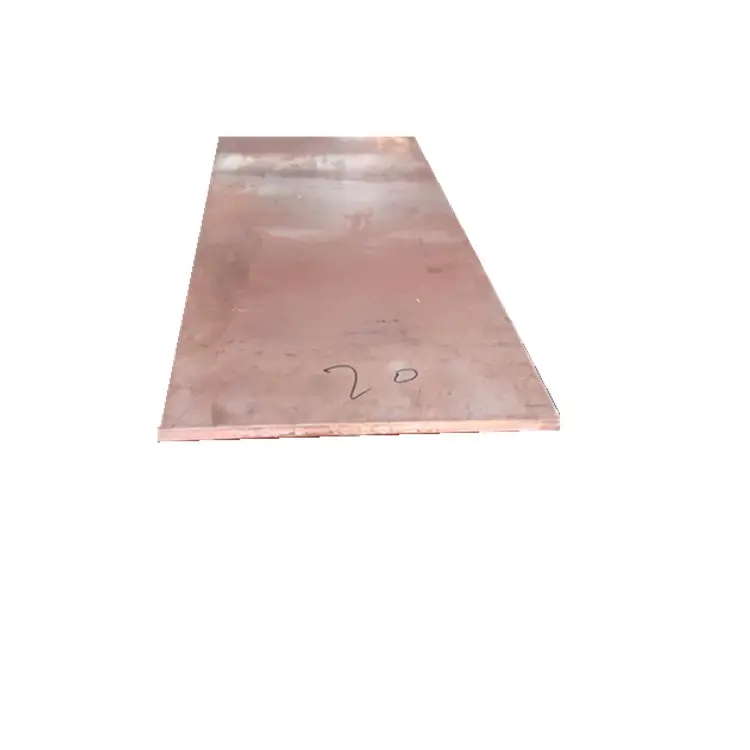 Plaque de cuivre pur de qualité feuille de 3mm feuille de cuivre nickelé 10mm 20mm épaisseur plaques de cathode en cuivre pour la mise à la terre