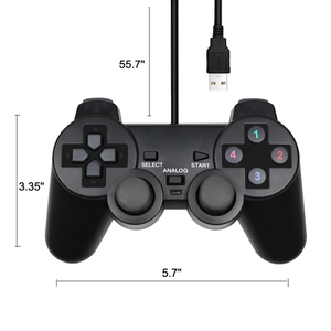 Controlador de juegos con cable USB Gamepad Joystick para PC, computadora portátil, Arcade, Joystick de juegos con vibración - Product Image 4