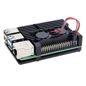 <strong>Raspberry</strong> <strong>Pi</strong> 4 <strong>Case</strong> Aluminum Metal Alloy Box Shell Dual Cooling Fan Thermal Pad Heat Sink for <strong>Raspberry</strong> <strong>Pi</strong> 4B Enclosure - Product Image 4