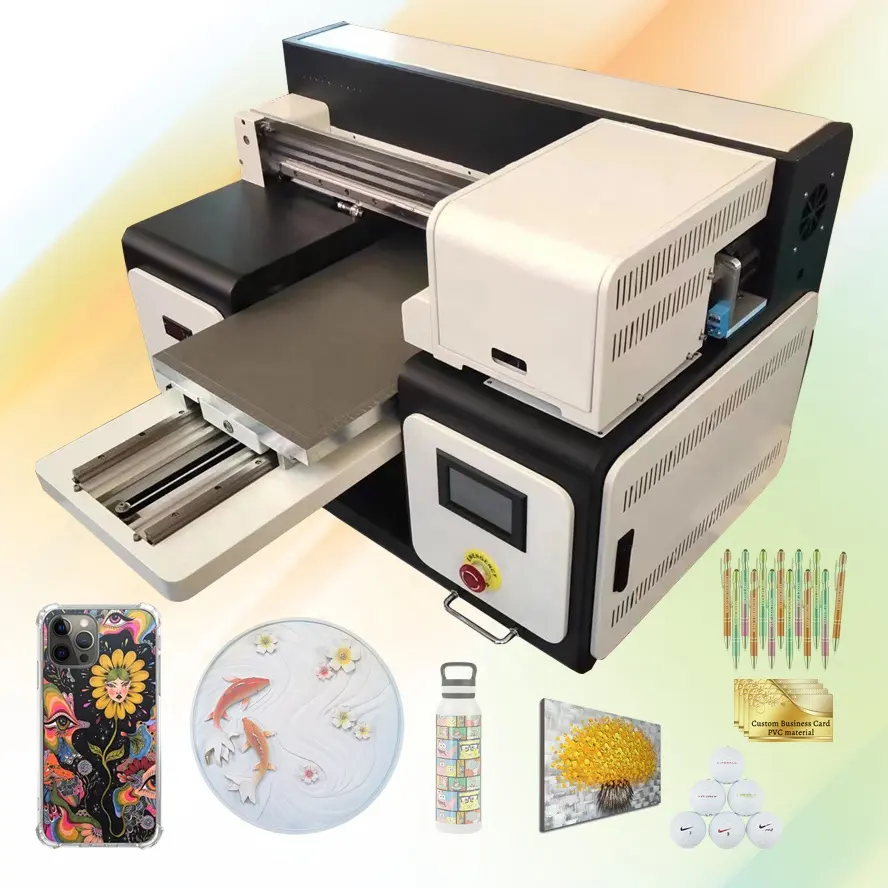 Tarjeta de imprimación digital, botella acrílica, caja de dibujos animados, Marco de imagen de hoja, vasos de color, máquina de impresión UV, 3050