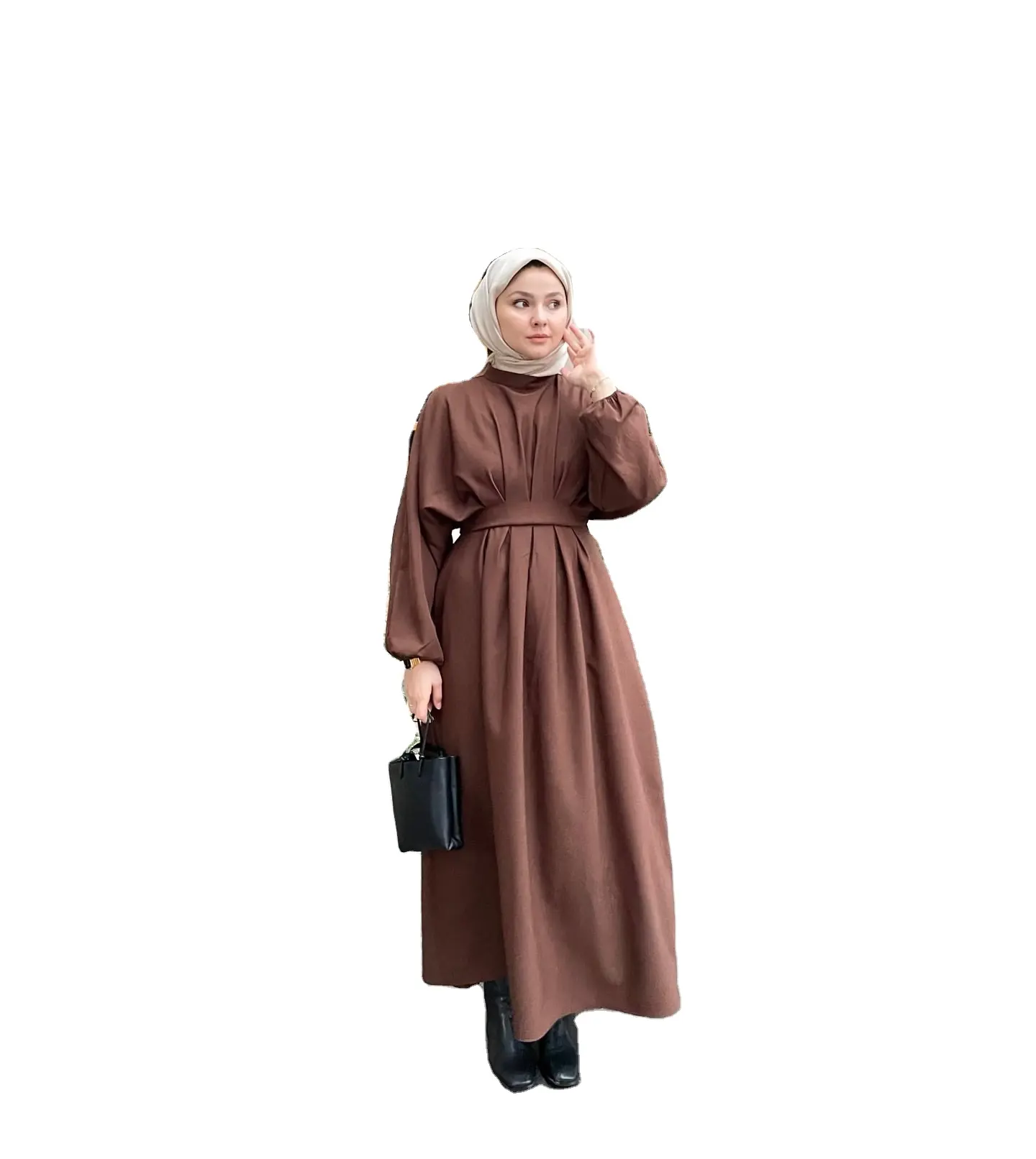Vestido feminino abaya de manga comprida para Eid 2024, vestido formal modesto para festas, Jilbab Dubai, roupa islâmica, ideal para o ano de 2024