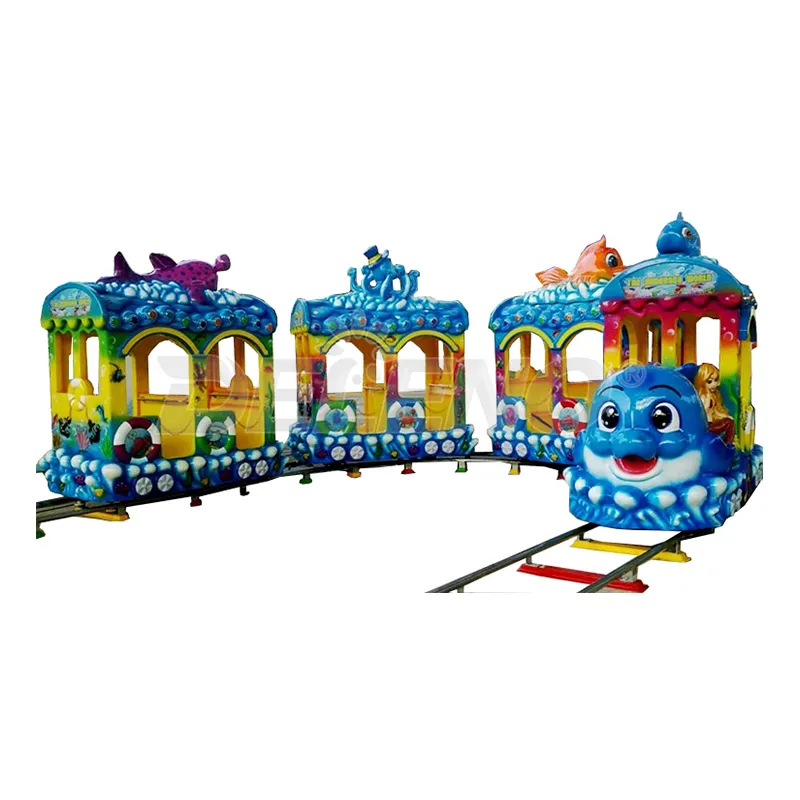 Professional Commercial Electric Train Custom Indoor/Outdoor Mini Children's Ocean Track Train for Shopping Mall Rides