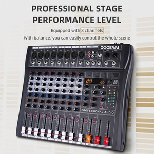 RX8-6 8 kanal ve 24 çeşit DSP profesyonel dijital mikser, stüdyo, karaoke odası, DJ kontrollü ses mikseri. - Product Image 4