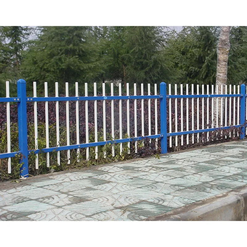 6 Fuß 3 × 3 Metallgarten Eisenzaun Platten Outdoor Metall Stahl röhrenförmige Zäune moderner Schmiedeeisen-Zink-Stahlzaun