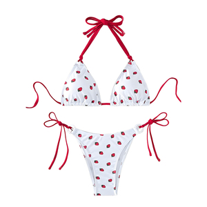 New 2 Piece Strawberry Print Customizable Swimsuit Sets Open <strong>Sexy</strong> <strong>Girl</strong> Full Swimsuit <strong>Girl</strong> Tied Printed Swimsuit <strong>Bikini</strong> 2025 - Product Image 5