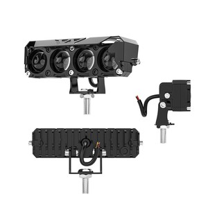 Parlaklık Led far modifiye 4 Lens motosiklet lambası spot Led sis sürüş ışıkları için motosiklet aksesuarları - Product Image 4