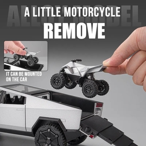 1:24 Cyberpunk kamyonet Model alaşım simülasyon ses ve ışık geri çekin araç 1/24 Diecast Model oyuncak arabalar - Product Image 3