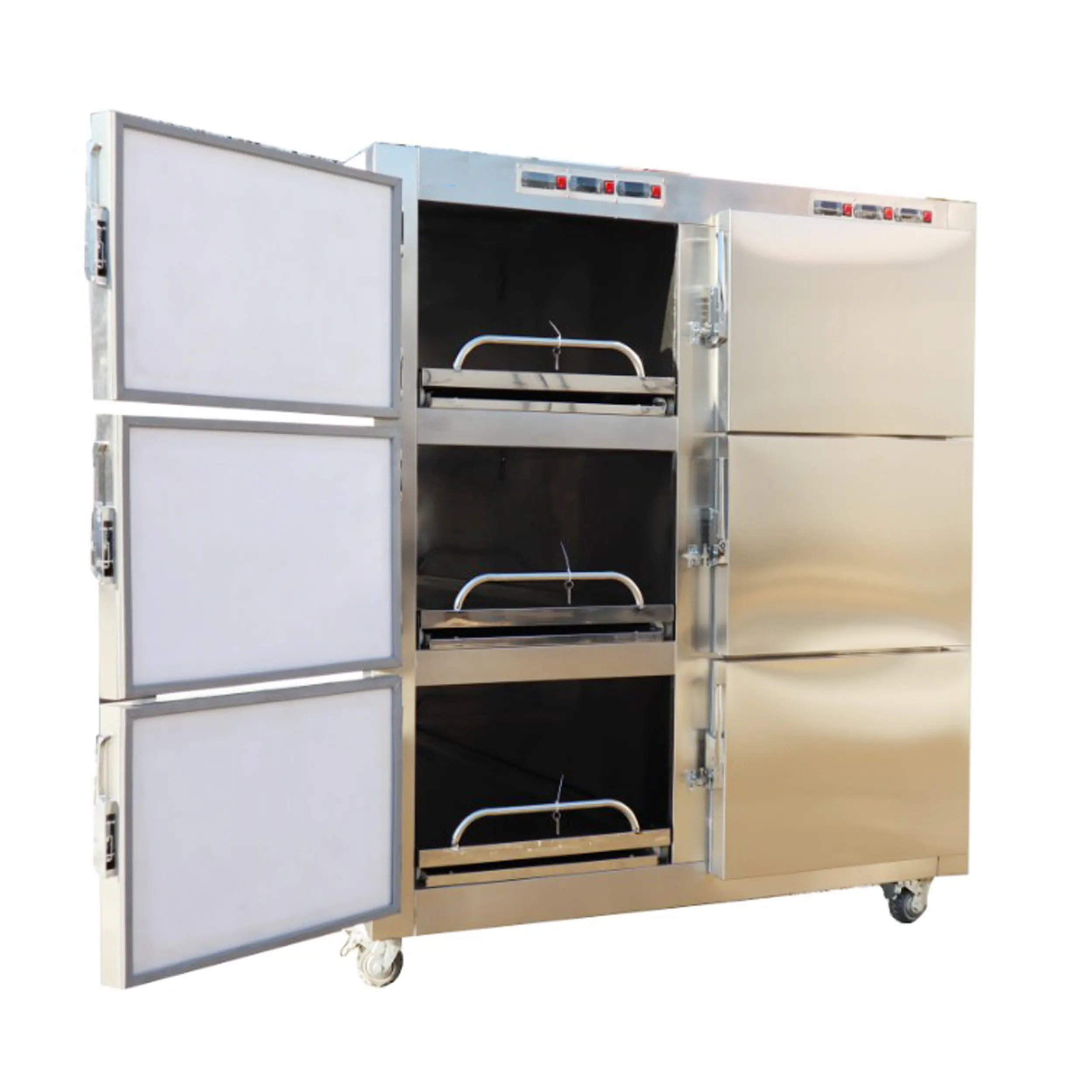 Six Stack Mobile Morgue Refrigerator or Body Freezer
