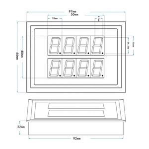 Taidacent Modbus 7-Segment-Anzeige 0,56-Zoll-Anzeige Digitale LED 7-Segment-Anzeige mit RS485-Kommunikations-SPS-Kommunikation - Product Image 6