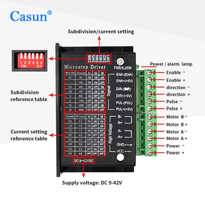 Casun schrittmotor nema23 kit 4 achsen mach3 kit stepper motor 2.2mN.m + fahrer TB6600 DM556 + breakout-board + power supply350W - Product Image 4