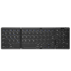 Tri-folding Wireless Portable <strong>Keyboard</strong> Cheapest Ultra-thin <strong>Mini</strong> <strong>bluetooth</strong> <strong>Keyboard</strong> with Number Pad Small <strong>Keyboard</strong> for Laptop