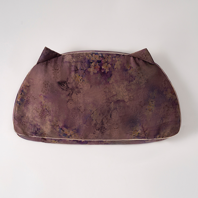 Elegant Orchid Violet Xiangyunsilk Pillow (Cat Ear)