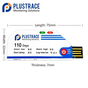 Registrador de datos de temperatura USB de un solo uso PLUSTRACE, registrador de datos de temperatura de un solo uso.