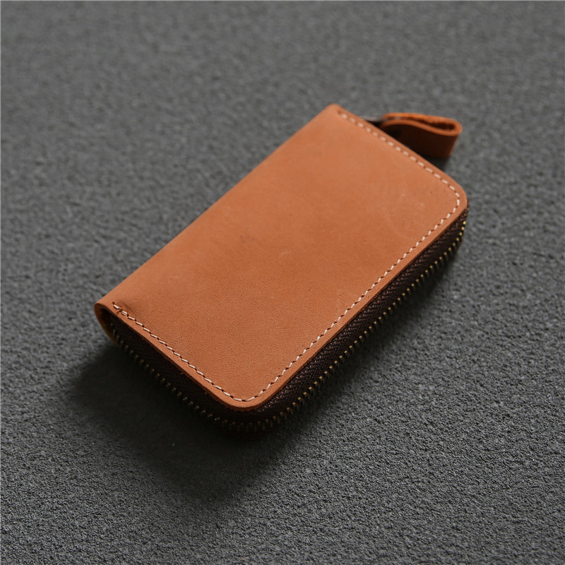Cuir de vachette pleine fleur marron clair Crazy Horse