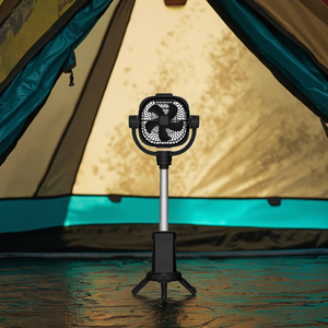 <strong>Remote</strong> Control Camping Fan with RGB Light Power Bank &amp; Auto Oscillation Telescopic Handle Three-Speed <strong>AU</strong> for Outdoor Use - Product Image 1