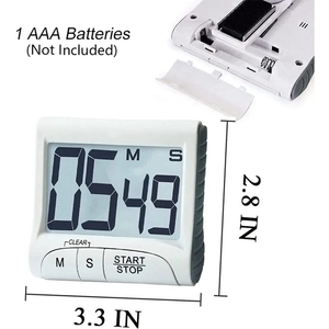 Digital Kitchen Timer & Stoppuhr Bold Digits Einfache Bedienung Lauter Alarm Magnetischer Ständer zum Kochen und Klassen zimmer - Product Image 6
