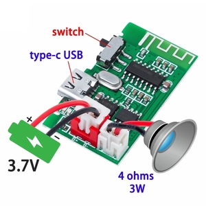 4 Ohm 3W Mono <strong>Bluetooth</strong> Power Amplifier Pcba Battery Charging Function 3.7V Lithium Battery <strong>Bluetooth</strong> Module - Product Image 6
