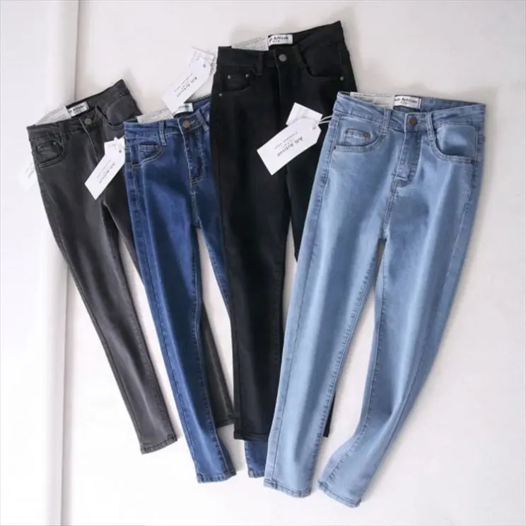 Taglio etichetta ready made di seconda mano donna Jeans pantaloni all'ingrosso all'ingrosso jeans per donne denim stocklot