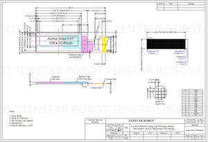 0.91 pollici modulo OLED bianco blu 128x32 LCD LED Display con IIC comunicare per Arduino