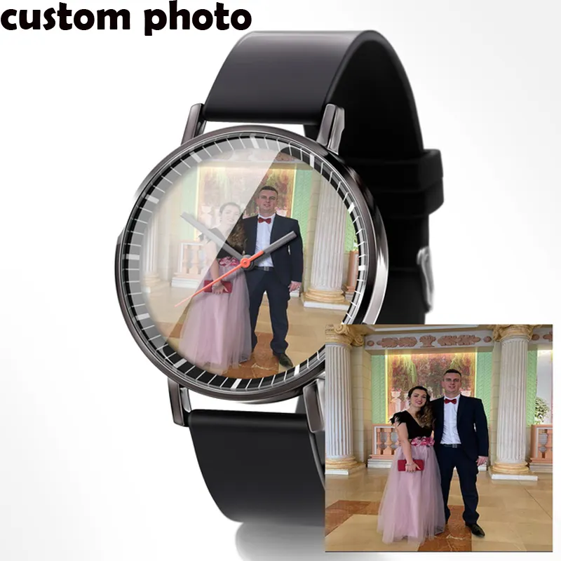 Faible QUANTITÉ MINIMALE DE COMMANDE DIY Personnalisé Cadran Personnalisé Photo Imprimée Photo Montre Bracelet En Silicone De Mode Montre-Bracelet Pour garçon fille Cadeau OEM Montre