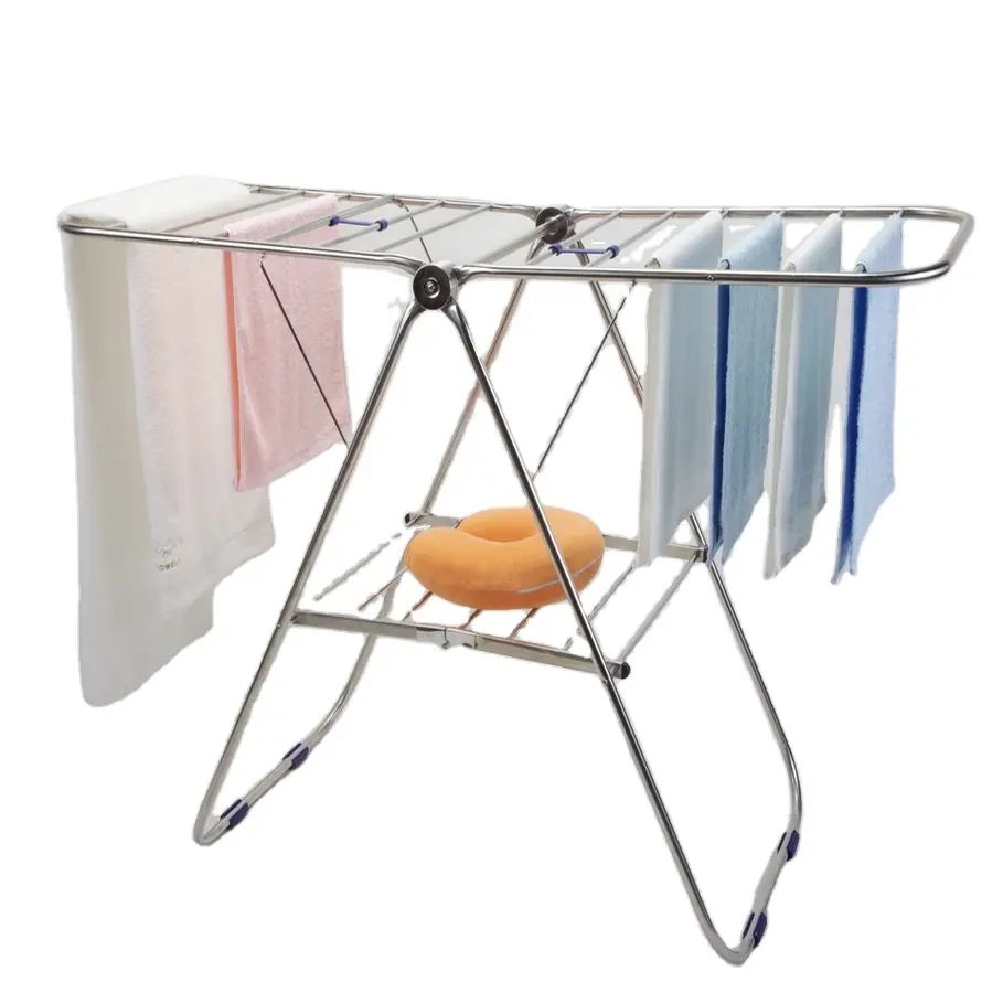 MR-5015C Stainless steel K shape durable multifunctional foldable bath wing towel clothes drying rack