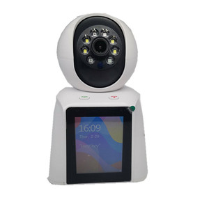 视频呼叫智能IP摄像机3.0万像素Wifi PT圆顶ip摄像机，带2.8监视器，120手机2way音频宽视图访问 - Product Image 1