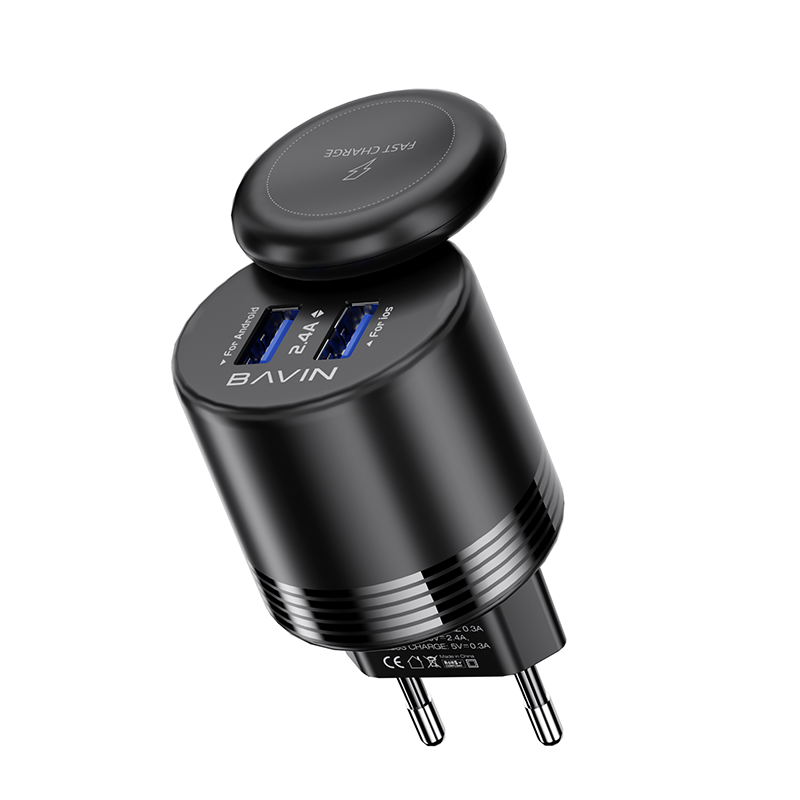 Noir Avec câble de type c