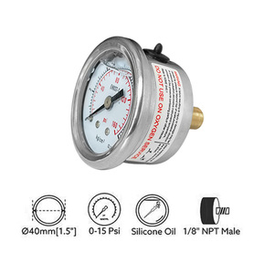 เครื่องวัดความดันบาร์สำหรับดำน้ำที่มีแรงดันต่ำความต้านทานแรงกระแทก - Product Image 4