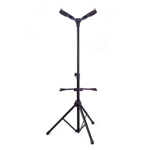 SWIFF U4-<span class=keywords><strong>C</strong></span> cabeças dupla cabide rack de guitarra de madeira suporte de vários instrumentos de cordas