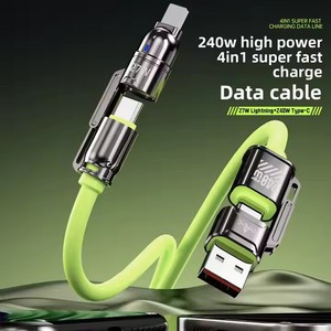 CHXDEV 240W 4-in-1 çift tip-c veri Apple için kablo 7-16 Huawei cep telefonları için USB3.0 naylon 6A hızlı PD hızlı şarj 2-2 şarj - Product Image 3