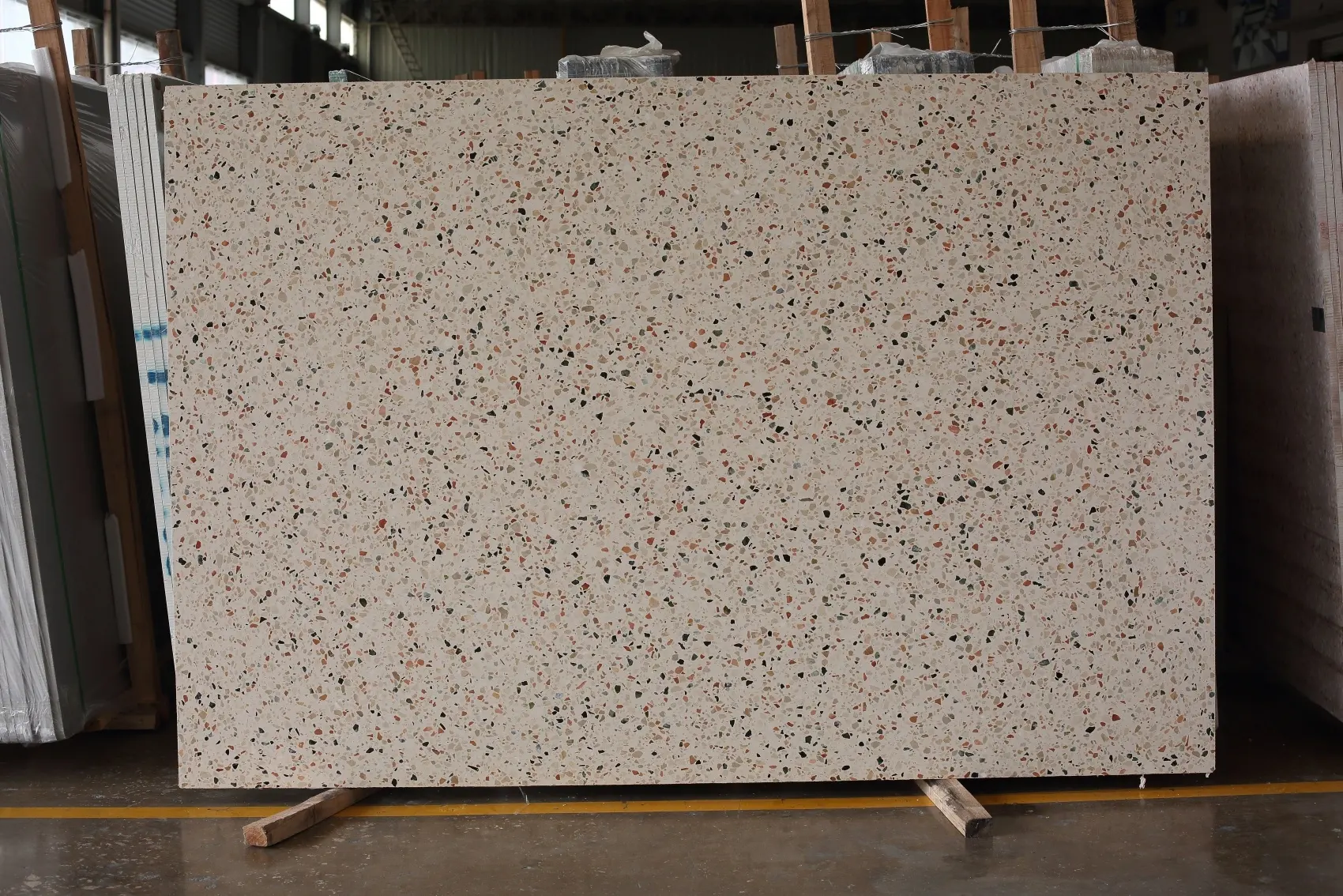 PXS1047 Cement Stone Terrazo Big Slab Cut to Size Tiles Building Metro Airport Bus Station Terrazzo Flooring