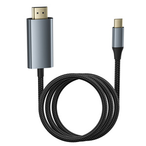 Convertidor USB C macho a HDTV hembra de 20CM 4K 30Hz tipo C entrada HD MI salida Cable de Audio en gris para computadora portátil chaqueta de PVC - Product Image 3